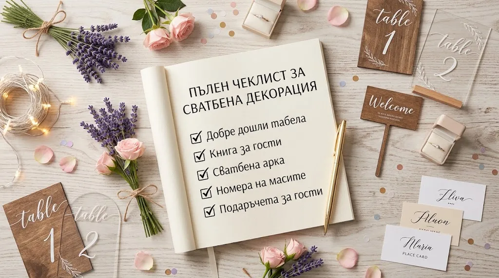 Пълен чеклист за сватбена декорация: Какво да не пропускаме за големия ден
